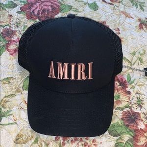 BRAND NEW MIKE AMIRI BLACK/PEACH TRUCKER HAT